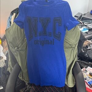 H&M Blue High Low Dress